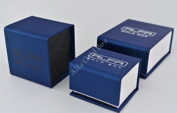 DarkBlue Magnetic Leatherette Boxes For Jewellery