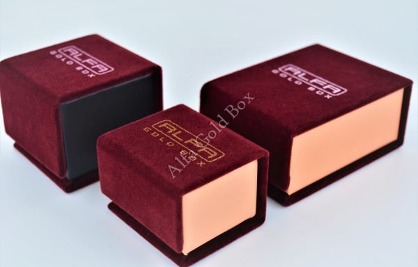 DarkRed Velvet Magnetic Boxes For Jewellery