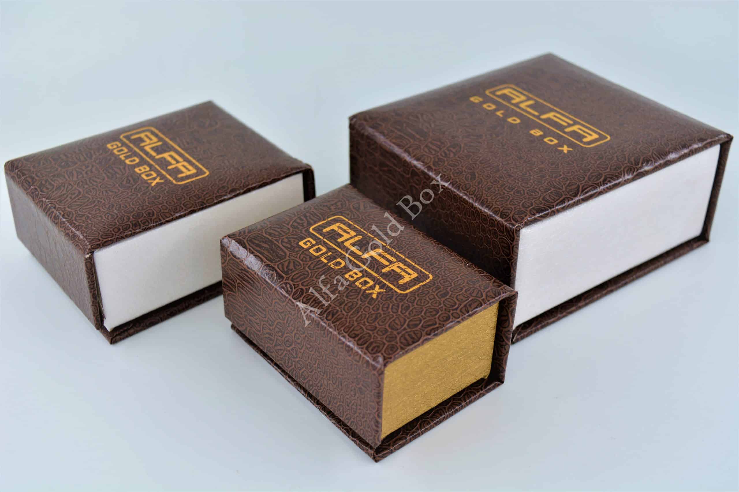 Brown Leather Magnetic Boxes