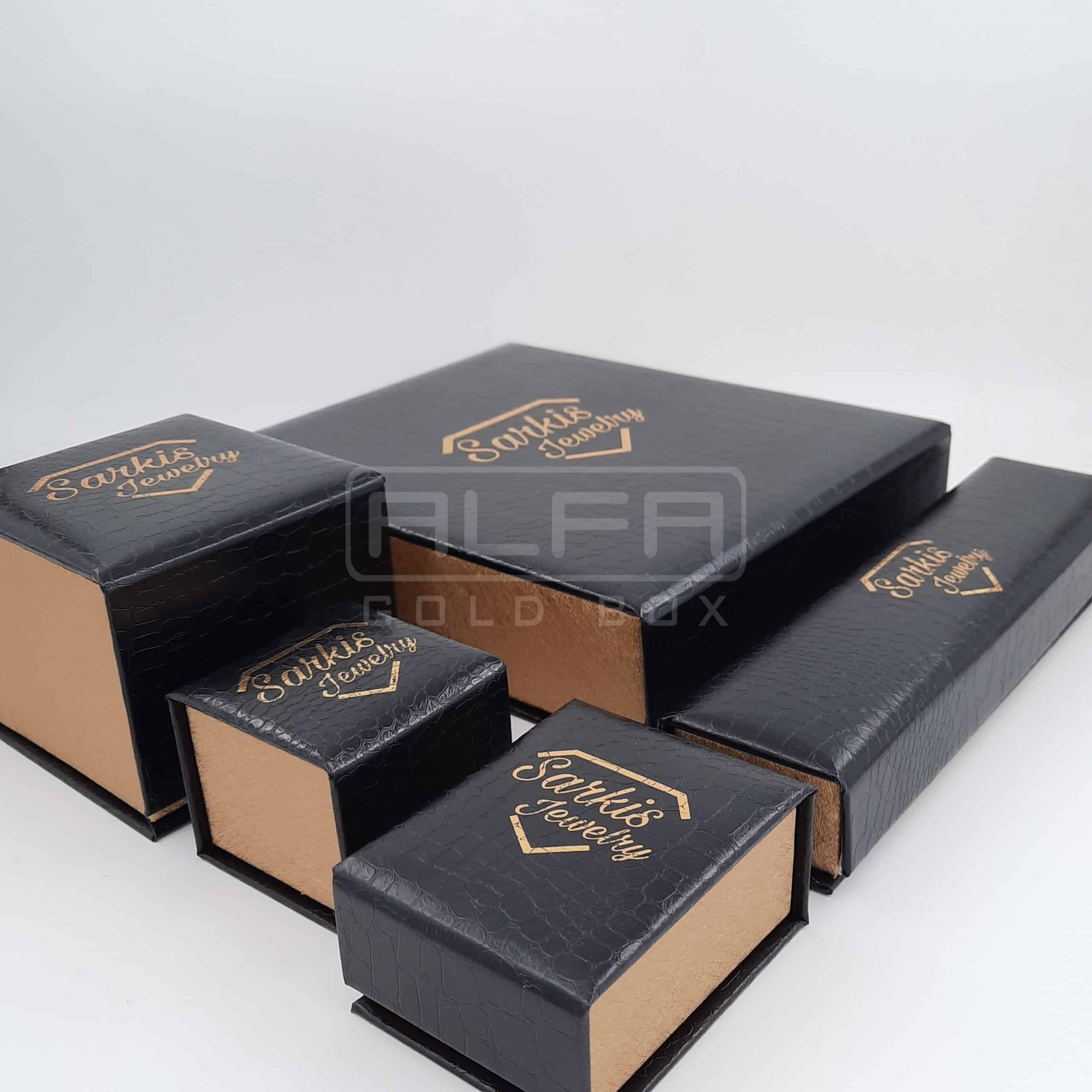 black leather magnetic boxes