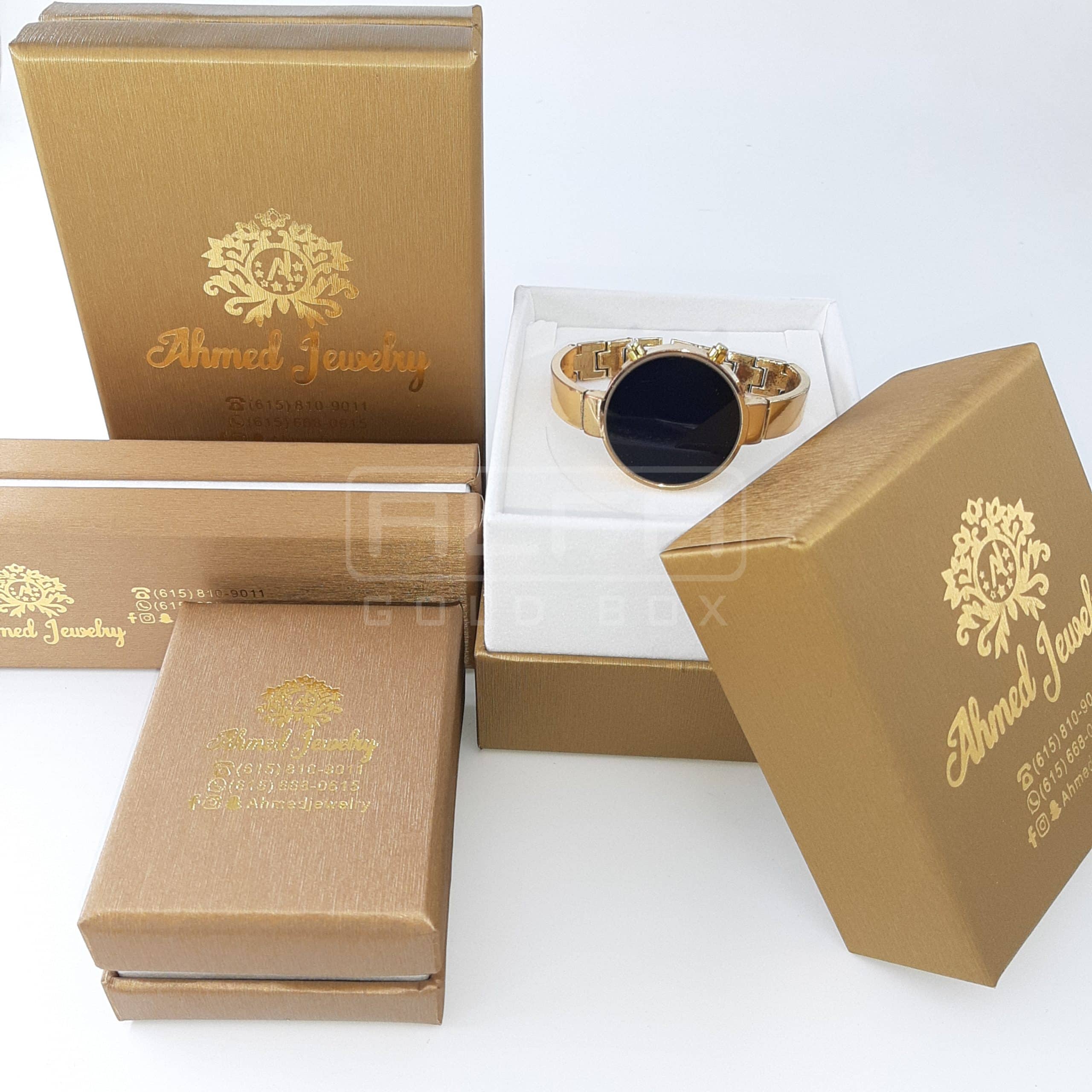 gold leatherette jewelry boxes