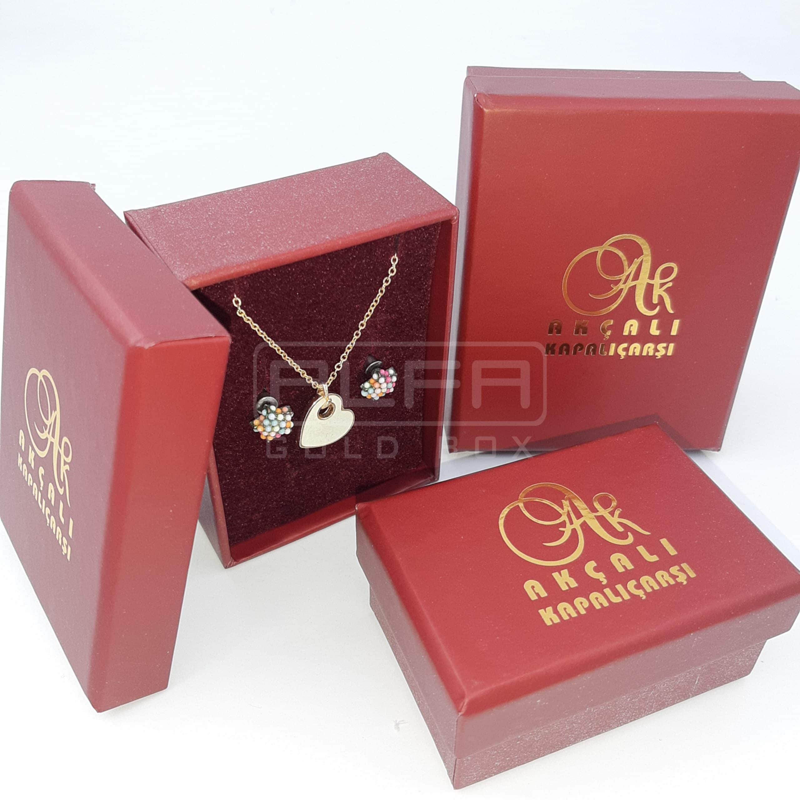 dark red paper jewellery boxes