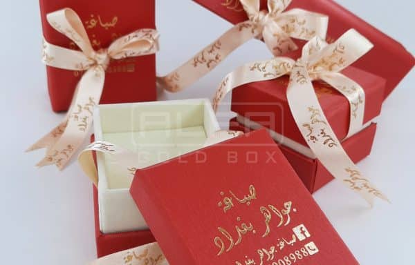 Leatherette Red Boxes For Jewelry with Ribbon