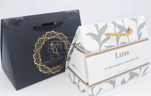 Black – White Pyramid Luxury Paper Gift Bags