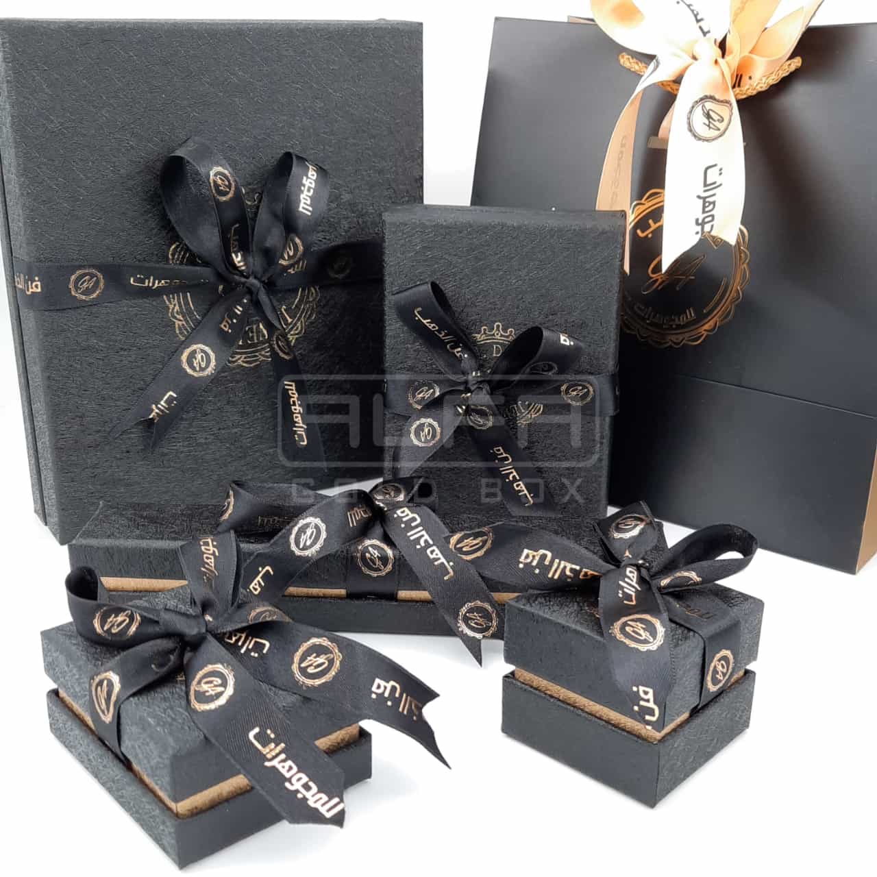 leatherette black jewellery boxes