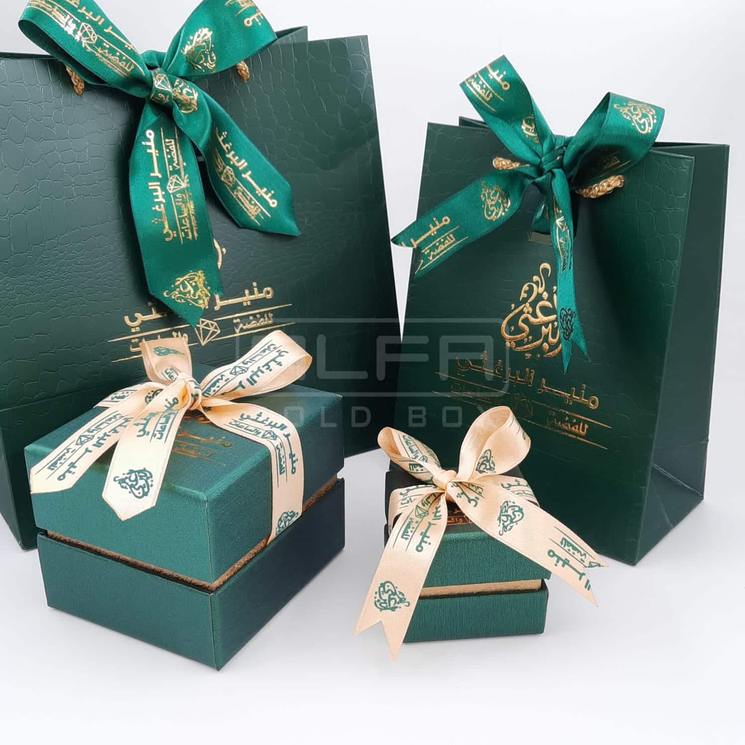 leatherette green jewelry boxes