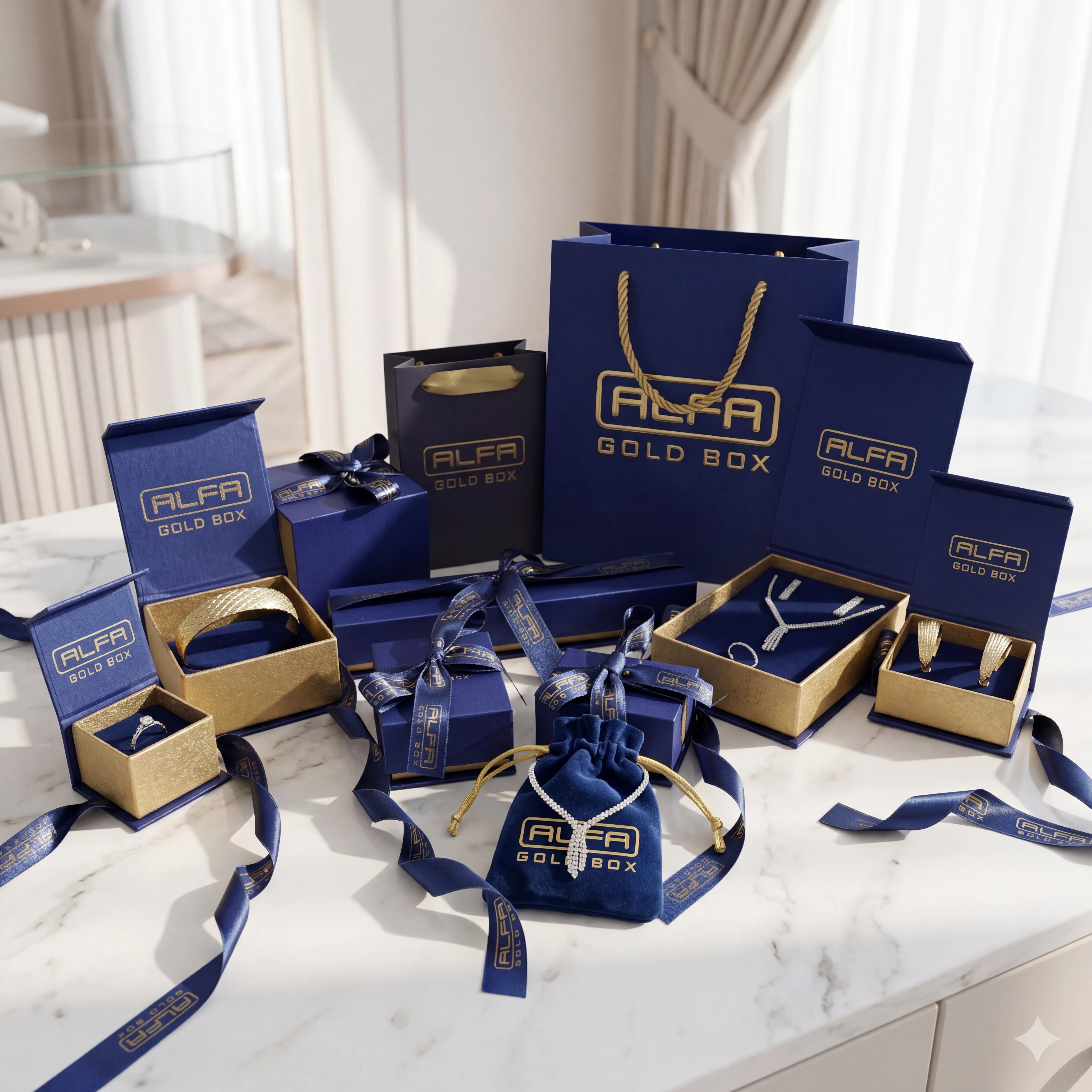 Karanfil Cilt Bezi Kurdeleli Mıknatıslı Kutular