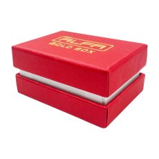 Metallic Paper Wedding Rings Box - Two Lid Rigid Box