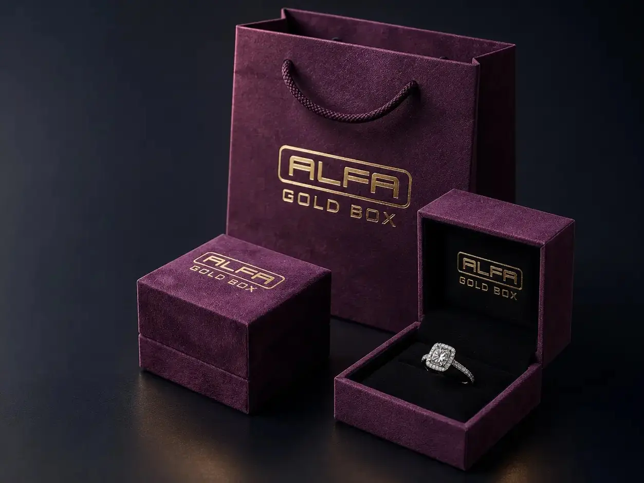 Alfa Gold Box lüks takı ambalajı