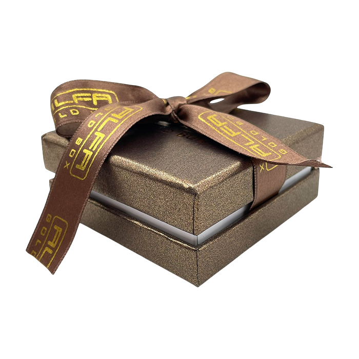 Fantazi Kağıt Mini Kare Kolye Kutusu (KGCK14) - Çift Kapak Kurdelalı |  Kuyumcu Kutusu