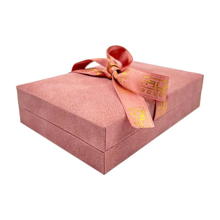Flocked Plastic Medium Set - Hinged With Ribbon