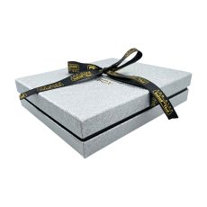 Wavy PVC Coated Paper Set Box Box - Two Lid Rigid Box With Ribbon