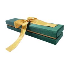 Karanfil Cilt Bezi Kalın Bileklik Kutusu (KRCK05) - Çift Kapak Kurdelalı