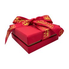 Soft Touch Mini Kare Kolye Kutusu (KSTCK14) - Çift Kapak Kurdelalı