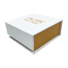 Wavy PVC Coated Paper Mini Square Necklace Box - Magnetic