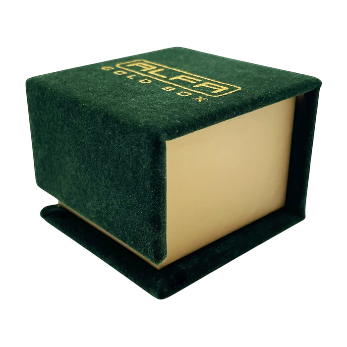 Suede Cloth Ring Box Box - Magnetic