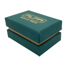 Soft Touch Wedding Rings Box - Two Lid Rigid Box