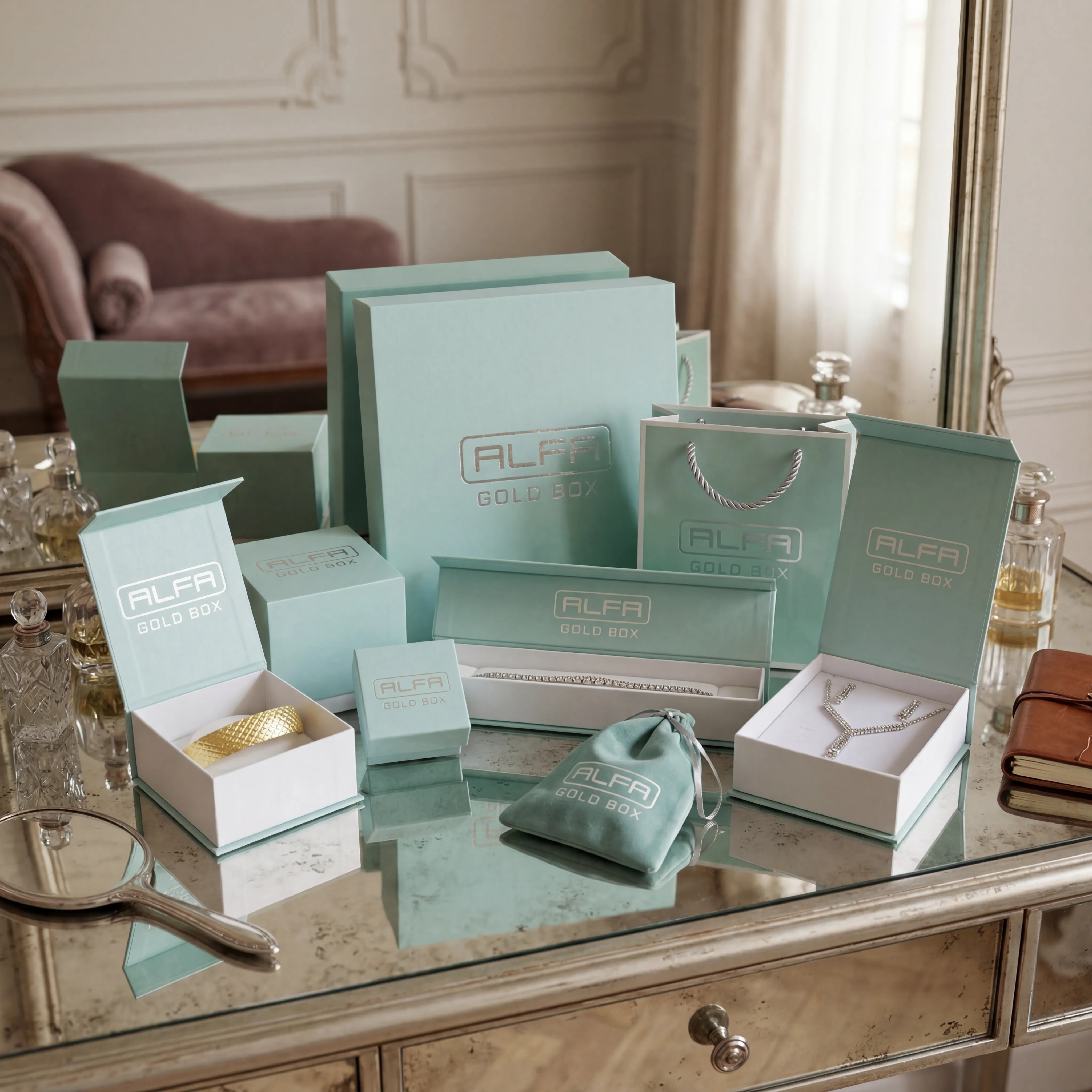 Fantazi Kağıt Mıknatıslı Toptan Kuyumcu Kutusu